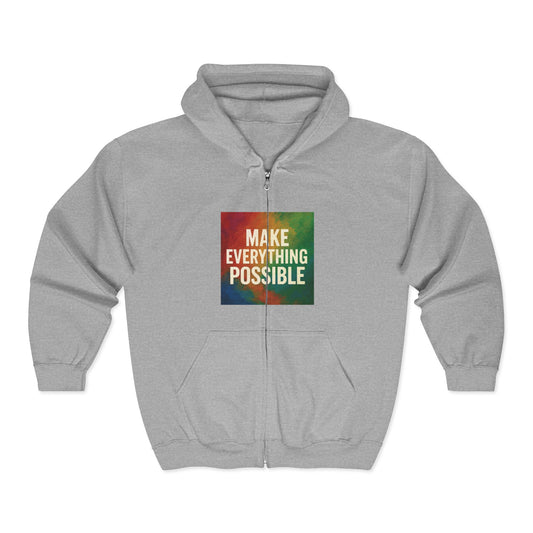 Zip-Up Hoodie - Comfy Classic Full Zip Sweatshirt with Reduced Pilling - Unisex